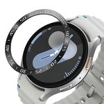 Per Samsung Galaxy Watch 7 40mm Stile A Smart Watch Quadrante Acciaio Inossidabile Anello di Copertura (Nero)