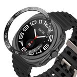 Per Samsung Galaxy Watch Ultra 47mm Stile A Smart Watch Quadrante Acciaio Inossidabile Anello di Copertura (Nero)