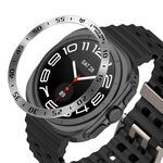 Per Samsung Galaxy Watch Ultra 47mm Stile A Smart Watch Quadrante Acciaio Inossidabile Anello di Copertura (Argento)