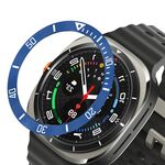 Per Samsung Galaxy Watch Ultra 47mm Style B Smart Watch Quadrante Acciaio Inossidabile Anello di Copertura (Blu)