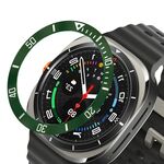 Per Samsung Galaxy Watch Ultra 47mm Style B Smart Watch Quadrante Anello di Copertura in Acciaio Inossidabile (Verde)