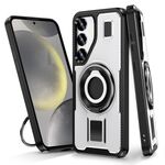Per Samsung Galaxy S24+ 5G Custodia per telefono in TPU ibrido in fibra di carbonio per PC (bianco)
