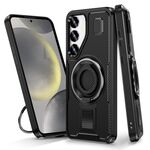 Per Samsung Galaxy S24+ 5G Custodia per telefono in TPU ibrida in fibra di carbonio per PC e Samsung Galaxy S24+ 5G (nero)