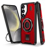 Per Samsung Galaxy S24+ 5G Custodia per telefono in TPU ibrido in fibra di carbonio per PC (rosso)