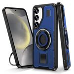 Per Samsung Galaxy S24+ 5G Custodia per telefono in TPU ibrido in fibra di carbonio per PC (blu)