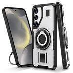 Per Samsung Galaxy S23 5G Custodia per telefono in TPU ibrido in fibra di carbonio per PC e Samsung Galaxy S23 5G (bianco)