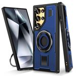 Per Samsung Galaxy S24 Ultra 5G Custodia per telefono in TPU ibrido in fibra di carbonio per PC (blu)