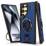 Per Samsung Galaxy S22 Ultra 5G Custodia per telefono in TPU ibrido in fibra di carbonio per PC (blu)
