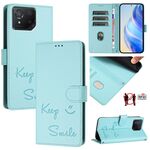Per Asus ROG Phone 8 / 8 Pro Smile Embossing RFID Custodia in pelle per telefono (verde menta)