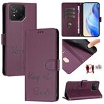 Per Asus ROG Phone 8 / 8 Pro Smile Embossing RFID Custodia in pelle per telefono (viola)