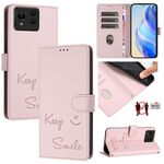 Per Asus Zenfone 11 Ultra Smile Embossing RFID Custodia in pelle per telefono (rosa)