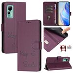Per Ulefone Note 14 Smile Embossing RFID Custodia in pelle per telefono (viola)