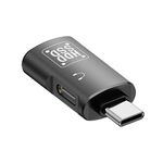 Adattatore USB-C/Tipo-C a USB, USB-C/Tipo-C OTG supporta auricolari e trasmissione dati (nero)