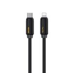 Cavo dati di ricarica rapida WK WDC-29 elastico in silicone originale da 1 m PD30W tipo C a 8 pin (nero)