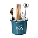 Supporto per cucchiaio e bacchette multifunzionale per la casa Supporto per scarico da cucina a doppio strato (blu scuro)