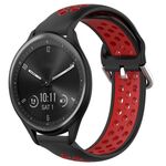 Per Garmin Vivomove Sport 20mm Cinturino sportivo in silicone traspirante traforato (nero + rosso)