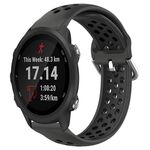 Per Garmin Forerunner 245 20mm Cinturino sportivo in silicone traspirante traforato (nero)