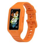 Per Huawei Band 7/6/6 Pro cinturino integrato con fibbia a quadri punteggiata (arancione)