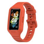 Per Huawei Band 7/6/6 Pro Cinturino integrato con fibbia color plaid punteggiato (mandarino)