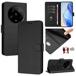 Per Xiaomi 14 Ultra Smile Embossing RFID Custodia in pelle per telefono (nero)
