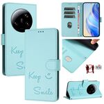 Per Xiaomi 13 Ultra Smile Embossing RFID Custodia in pelle per telefono (verde menta)