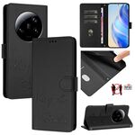 Per Xiaomi 13 Ultra Smile Embossing RFID Custodia in pelle per telefono (nero)