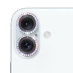Per iPhone 16/16 Plus 9H Point Drill Camera Lens Protector Ring (colorato)