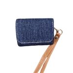 Per AirPods Pro 2 Cowboy Fabric Texture PU Custodia protettiva per cuffie (blu scuro)