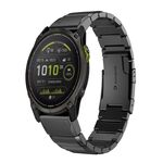 Per Garmin Enduro 3 cinturino in acciaio inossidabile da 26 mm con guscio di tartaruga (nero)