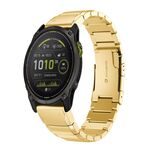 Per Garmin Enduro 3 cinturino in acciaio inossidabile da 26 mm con guscio di tartaruga (oro)