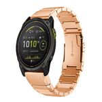 Per Garmin Enduro 3 cinturino in acciaio inossidabile da 26 mm con guscio di tartaruga (oro rosa)
