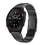Per Garmin Descent Mk3i 51mm cinturino in acciaio inossidabile tartarugato 26mm (nero)