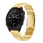 Per Garmin Descent Mk3i 51mm cinturino in acciaio inossidabile tartarugato 26mm (oro)