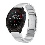Per Garmin Descent Mk3i 51mm cinturino in acciaio inossidabile tartarugato 26mm (argento)
