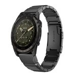 Per Garmin Tactix 7 AMOLED cinturino in acciaio inossidabile da 26 mm con guscio di tartaruga (nero)
