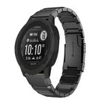 Per Garmin Instinct 2X Solar Tortoise Shell 26mm Cinturino in acciaio inossidabile (nero)
