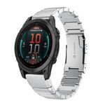 Per Garmin Fenix ​​E 47mm cinturino in acciaio inossidabile tartarugato da 22mm (argento)