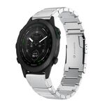 Per Garmin MARQ Golfer Cinturino per orologio in acciaio inossidabile da 22 mm con guscio di tartaruga (argento)