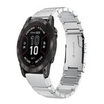 Per Garmin Quatix 7 Pro Cinturino per orologio in acciaio inossidabile da 22 mm con guscio di tartaruga (argento)