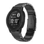 Per Garmin Instinct 2 Solar Tortoise Shell 22mm Cinturino in acciaio inossidabile (nero)