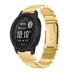 Per Garmin Instinct 2 Solar Tortoise Shell 22mm cinturino in acciaio inossidabile (oro)