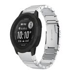 Per Garmin Instinct 2 Solar Tortoise Shell 22mm cinturino in acciaio inossidabile (argento)