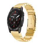Per Garmin Epix Pro 47mm cinturino in acciaio inossidabile tartarugato da 22mm (oro)