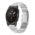 Per Garmin Epix Pro 47mm cinturino in acciaio inossidabile tartarugato da 22mm (argento)