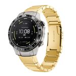 Per Garmin MARQ Aviator Gen 2 cinturino in acciaio inossidabile da 22 mm con guscio di tartaruga (oro)