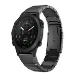 Per Garmin MARQ Golfer Gen 2 cinturino in acciaio inossidabile da 22 mm con guscio di tartaruga (nero)