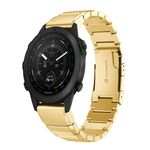 Per Garmin MARQ Golfer Gen 2 cinturino in acciaio inossidabile da 22 mm con guscio di tartaruga (oro)