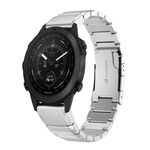 Per Garmin MARQ Golfer Gen 2 cinturino in acciaio inossidabile da 22 mm con guscio di tartaruga (argento)