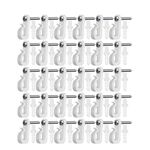 30 pezzi/scatola ganci appendiabiti in plastica per luci di Natale di Halloween con vite a croce per filo e luce a LED (bianco)