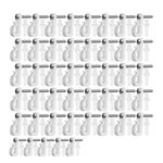 45 pezzi/scatola ganci appendiabiti in plastica per luci di Natale di Halloween con vite a croce per filo e luce a LED (bianco)